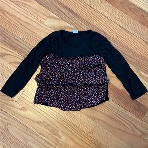 🌟5️⃣for💲25🌟 GAP long sleeve ruffle shirt black